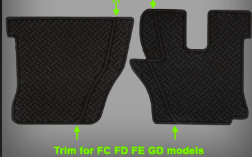 Hino Rubber Floors Mats - Pro 500 Series 2003 On