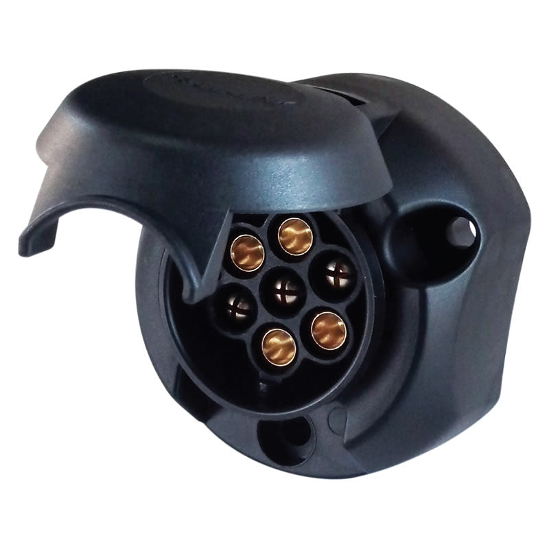 U-Connect 7Pin Round High Impact Din Socket (Non Conductive) - Plastic